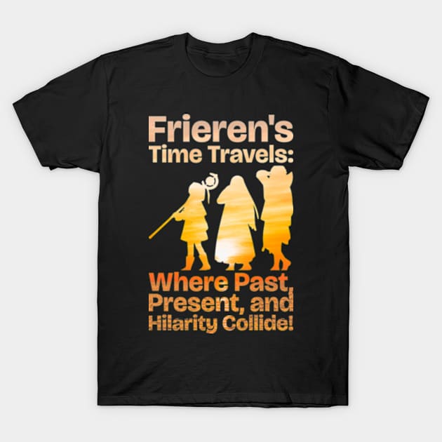 Sousou no Frieren Best Anime Moments Quotes Frieren Party Sunset Silhouette Frierens Time Travel SNF-189 T-Shirt by Animangapoi